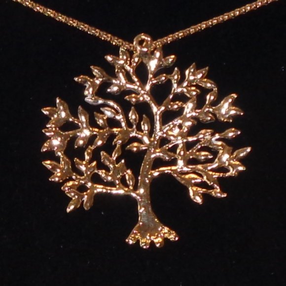 Unique Pastel Crystals TREE OF LIFE Pendant NECKLACE - Picture 2 of 4
